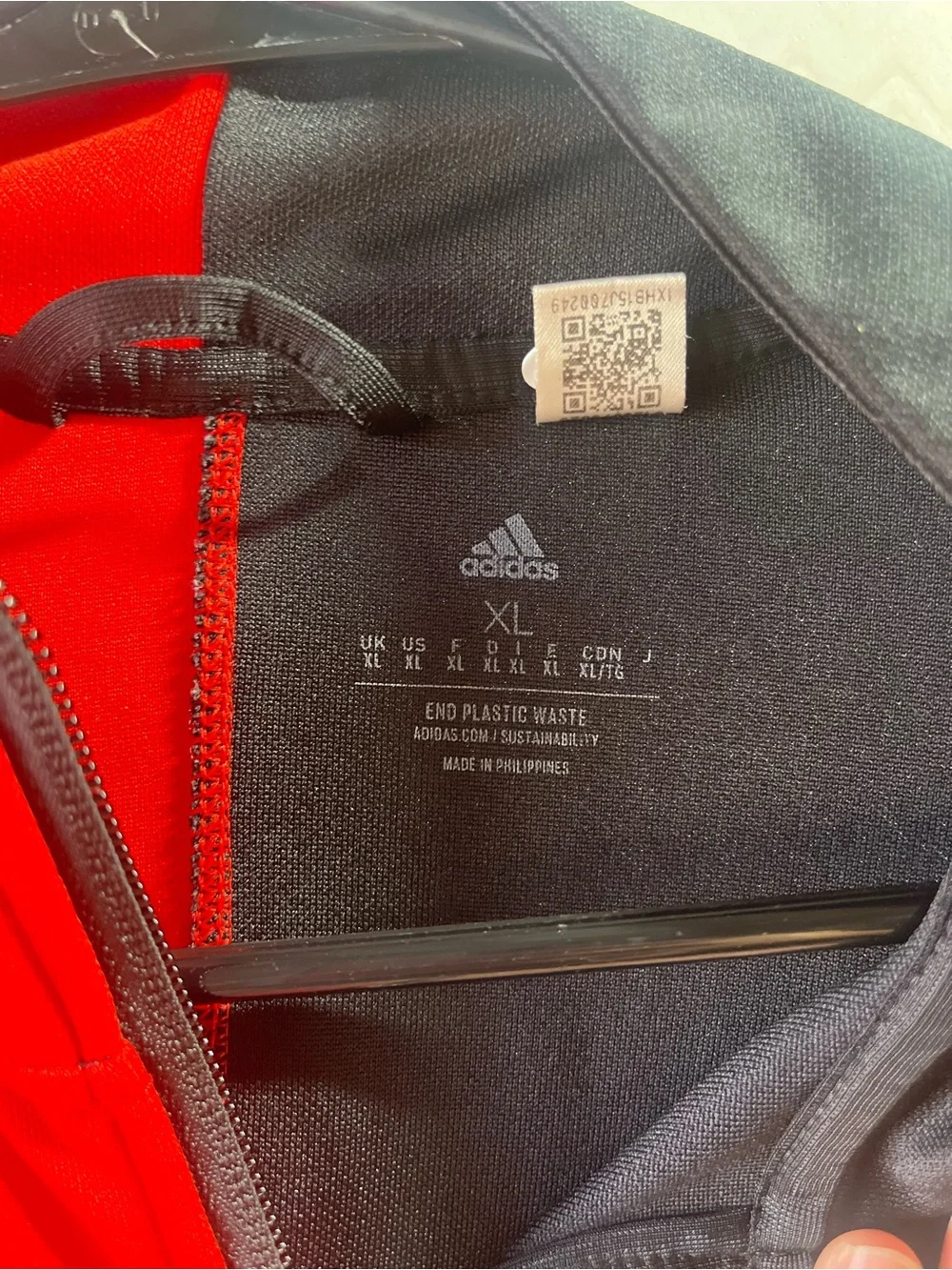 Adidas Messi AEROREADY Track Jacket Mens Small Red Black Full Zip Soccer HI3789